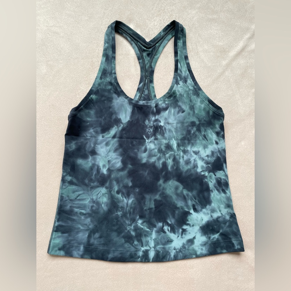 Lululemon Cool Racerback Short Tank Nulu Size 8
DD Silver Blue Tidewater Teal